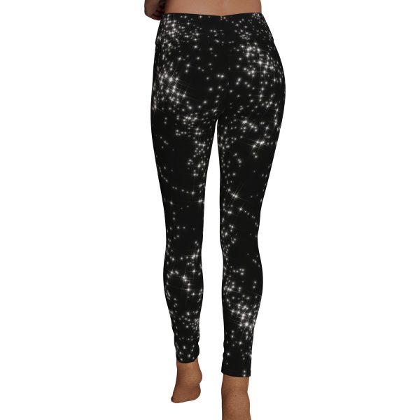 White Stars Women's High Waist Leggings - Image 3