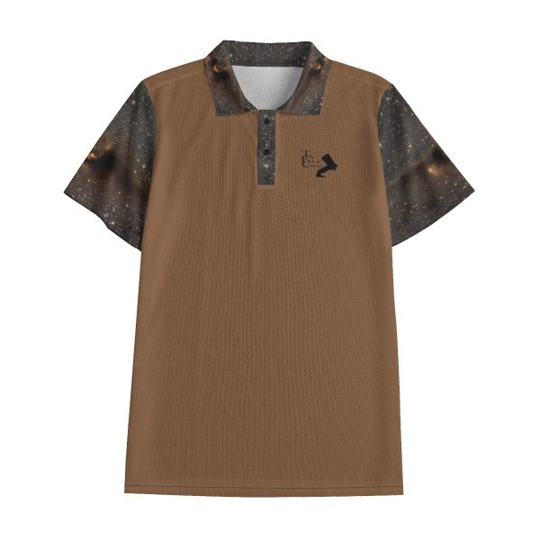 Bat Nebula Men's Polo -Brown