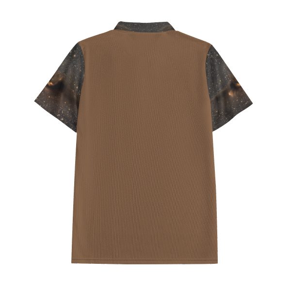 Bat Nebula Men's Polo -Brown - Image 5